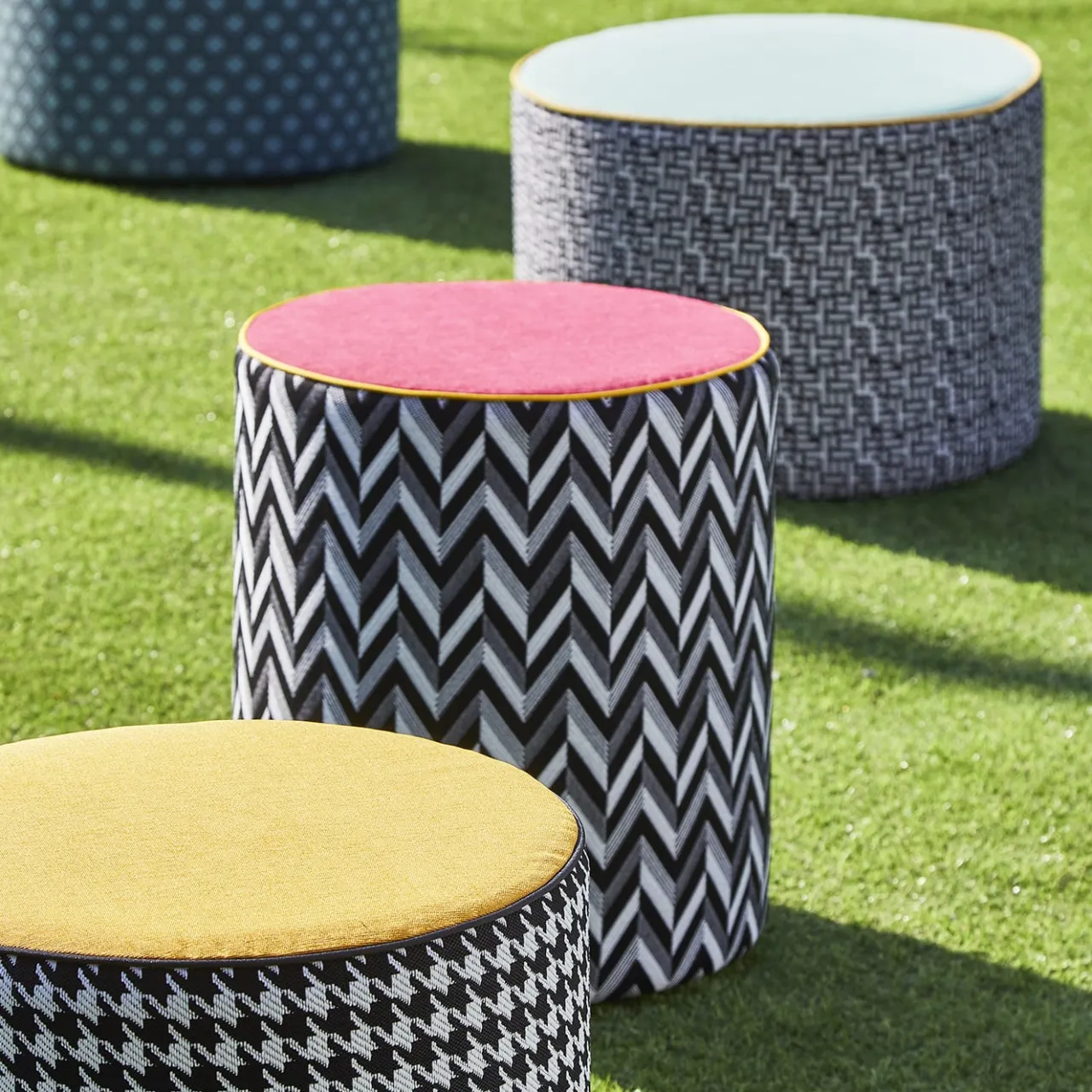 Contardi Lighting Outdoor Chairs & Stools<Calybabu Yellow Outdoor Pouf