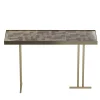 mg12 by Monica Geronimi Consoles<Camilla Wallpaper Nebbia Ceramic Console with Gold Finish