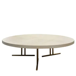mg12 by Monica Geronimi Coffee Tables<Camilla White Parchment Coffee Table