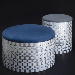 Splot Design Ottomans & Poufs<Campo Blue Pouf