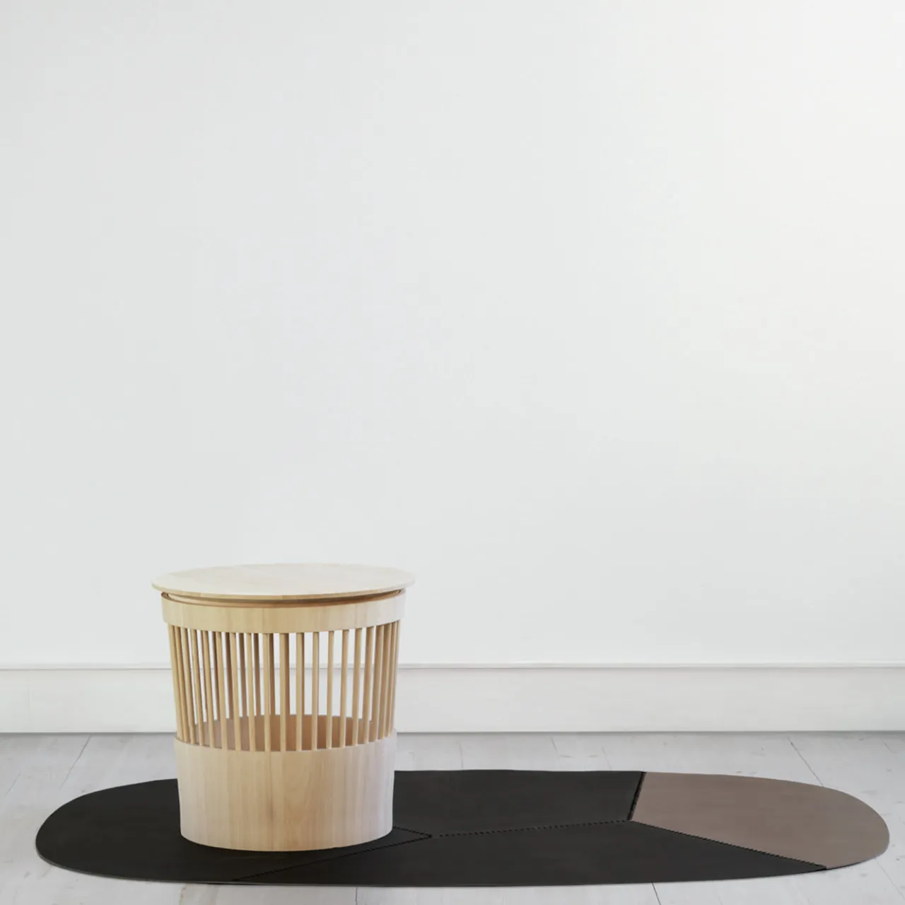 Tonucci Collection Side Tables<Canestro Ash Side Table and Basket by Enrico Tonucci
