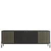 Morica Design Sideboards Buffets<Canette 2-Door Sage-Green Nubuck Leather & Oak Sideboard