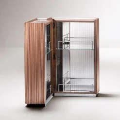 De Castelli Bar Cabinets<Canneto Barista Brushed Copper Bar Cabinet by Adriano Design