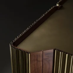 De Castelli Cabinets<Canneto Brushed Brass Cabinet by Adriano Design