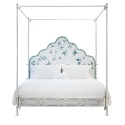 Porte Italia Beds<Canova White Metal With Hand-Painted Decoration Bed