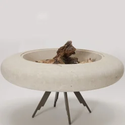 Pimar Limestone Other Outdoor Furniture<Capasa Iron & Stone Brazier by Silvio De Ponte