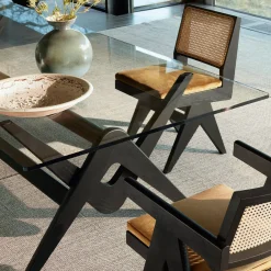 Cassina Chairs<Capitol Complex Chair, Hommage à Pierre Jeanneret, Black Oak Wood