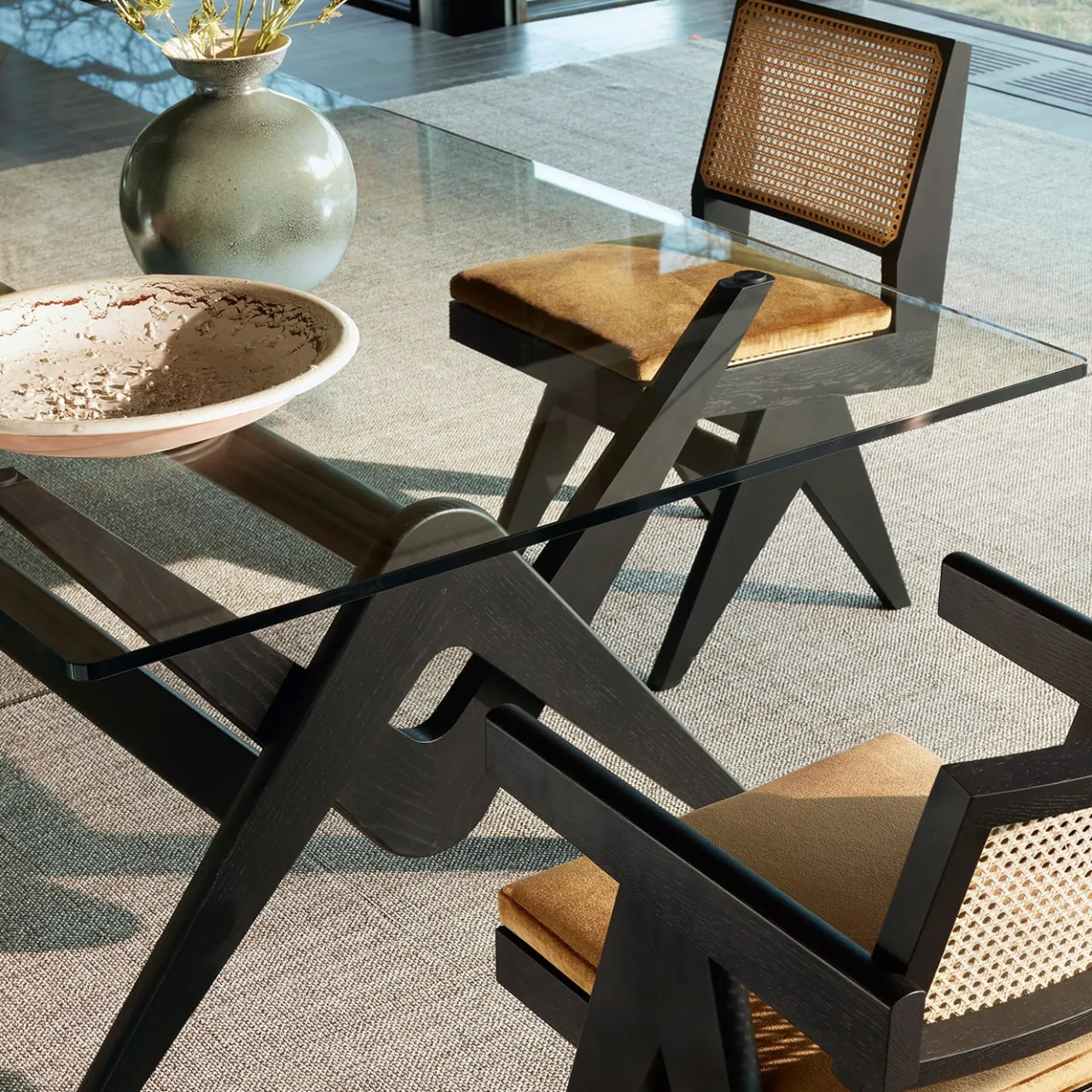 Cassina Chairs<Capitol Complex Office Chair, Hommage à Pierre Jeanneret – Vienna Straw Seat
