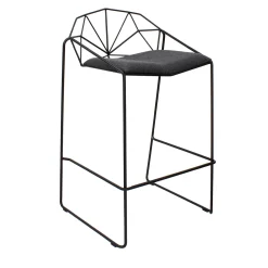 Trevisan Italia Bar Stools<Capri Black and Charcoal Gray Stool