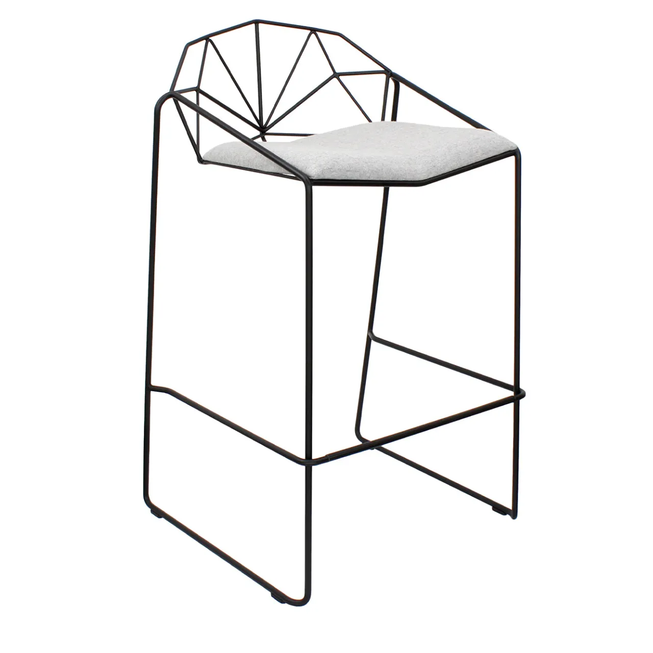 Trevisan Italia Bar Stools<Capri Black and Gray Stool