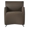 Baleri Italia Armchairs<Caprilarge Brown Leather Armchair by Hannes Wettstein