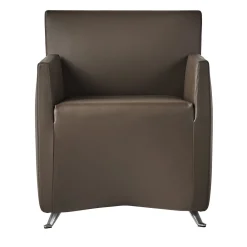 Baleri Italia Armchairs<Caprilarge Brown Leather Armchair by Hannes Wettstein