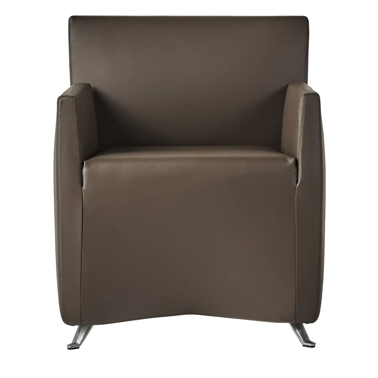 Baleri Italia Armchairs<Caprilarge Brown Leather Armchair by Hannes Wettstein