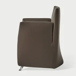 Baleri Italia Armchairs<Caprilarge Brown Leather Armchair by Hannes Wettstein