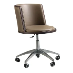Morelato Office Chairs<Carambola Brown Swivel Office Chair with Ash Wood Frame