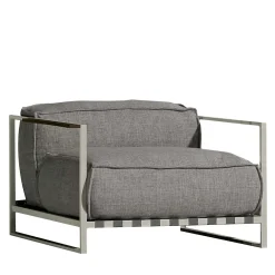 Talenti Outdoor Armchairs<Casilda Gray Armchair with White Frame