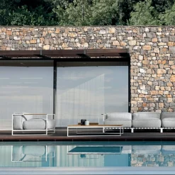 Talenti Outdoor Armchairs<Casilda Gray Armchair with White Frame
