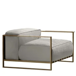 Talenti Outdoor Armchairs<Casilda White Armchair with Gold Frame