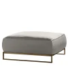 Talenti Other Outdoor Furniture<Casilda White Pouf with Gold Frame