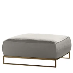 Talenti Other Outdoor Furniture<Casilda White Pouf with Gold Frame