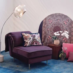 Biosofa Chaises<Casquet Mini in Deep Purple Velvet Daybed