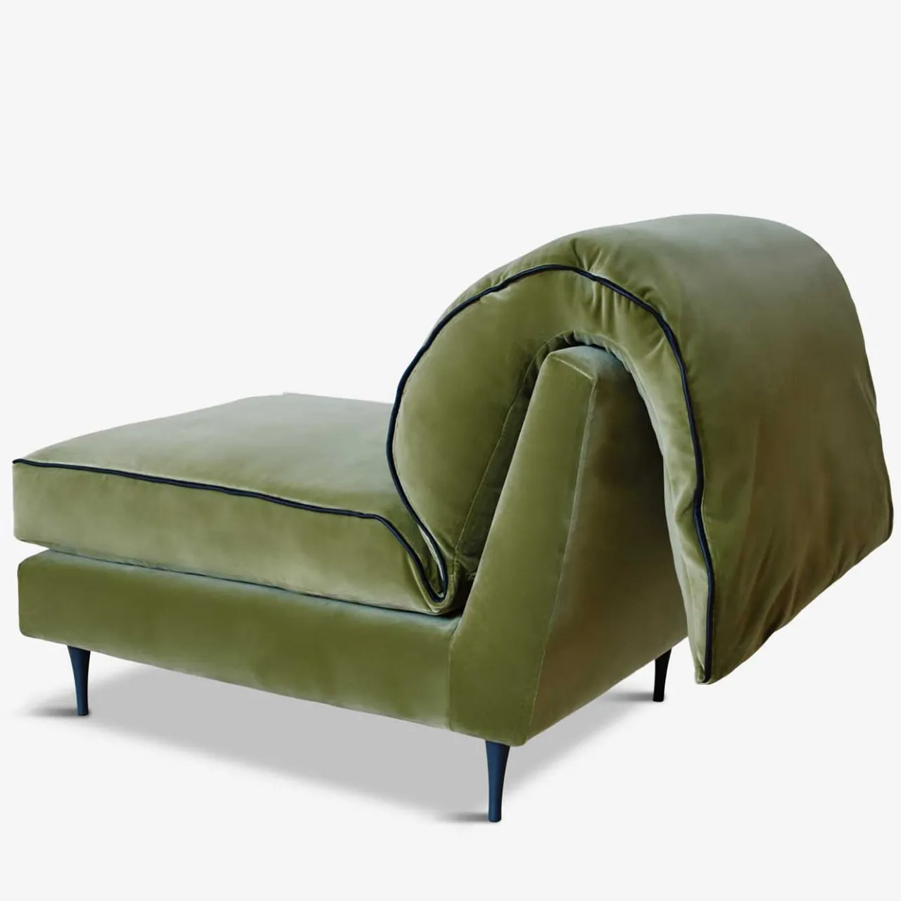 Biosofa Chaises<Casquet Mini in Olive Green Velvet Daybed