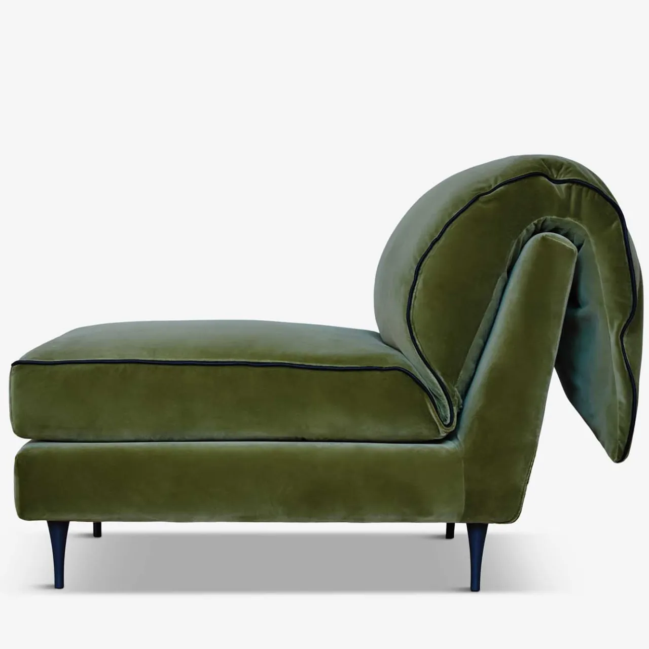 Biosofa Chaises<Casquet Mini in Olive Green Velvet Daybed