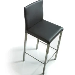 Trevisan Italia Bar Stools<Castelfranco Gray Leather Bar Stool