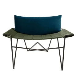 DareForma Lounge Chairs<Caterina Blue and Green Velvet Lounge Chair