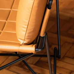 DareForma Lounge Chairs<Caterina Brown Leather Lounge Chair