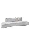 Villevenete Outdoor Sofas & Benches<Cayman Curved White fabric with Cushions Outdoor Sofa