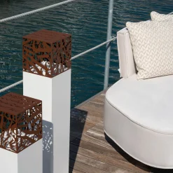 Villevenete Outdoor Sofas & Benches<Cayman Curved White fabric with Cushions Outdoor Sofa