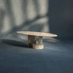 dAM Atelier Dining Tables<CC Oval Beige Marble Dining Table