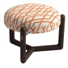 CPRN Homood Outdoor Chairs & Stools<Cecil White and orange iroko wood outdoor pouf