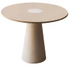 Pimar Limestone Side Tables<Centro 54 Large Round Stone Side Table by Gumdesign