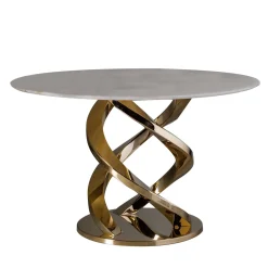 Villari Dining Tables<Cerberus Dining Table with Onyx Gold Marble Top