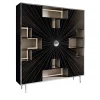 Tonin Casa Cabinets<Chantal 9-Door Metal & Ebony Cabinet
