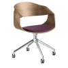 Sitia Office Chairs<Chantal Polished Base With Walnut Canaletto Shell Chair