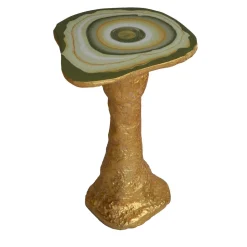 Cupioli Side Tables<Charles Dark Green And Gold Wood Side Table