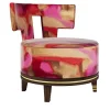 K-3 by Kenzo Takada Lounge Chairs<Charles K Round Lounge Chair in Reimei Red fabric