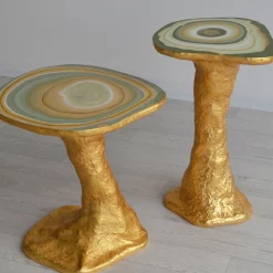 Cupioli Side Tables<Charles Light Green And Gold Wood Side Table