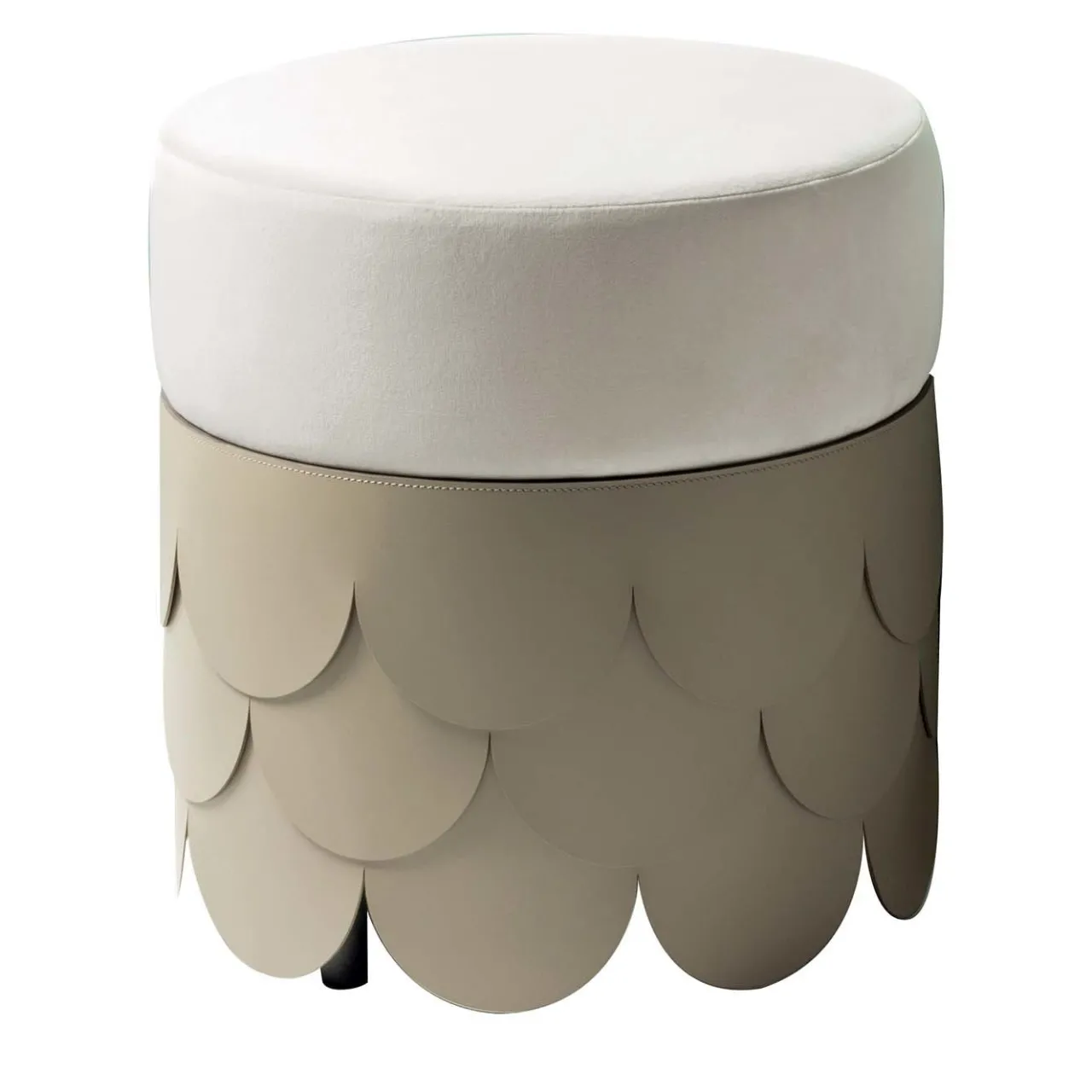 Rudi Ottomans & Poufs<Charleston Leather Pouf