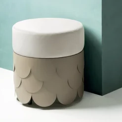 Rudi Ottomans & Poufs<Charleston Leather Pouf