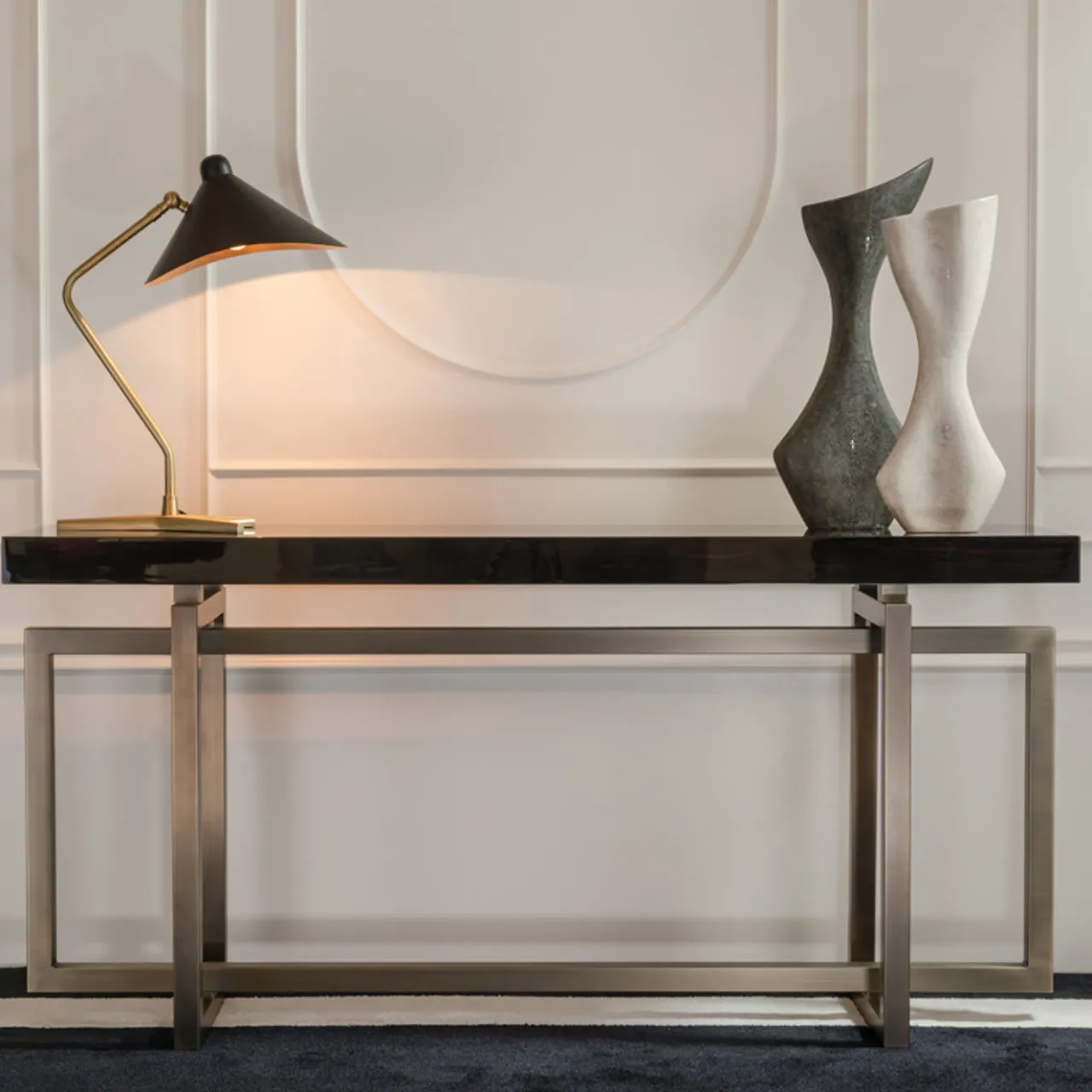 DOM Edizioni Consoles<Charlotte Console With Bronzed Metal Base