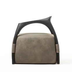 Durame Armchairs<Chassis Black Ash Solid Wood Armchair & Leather Upholstery