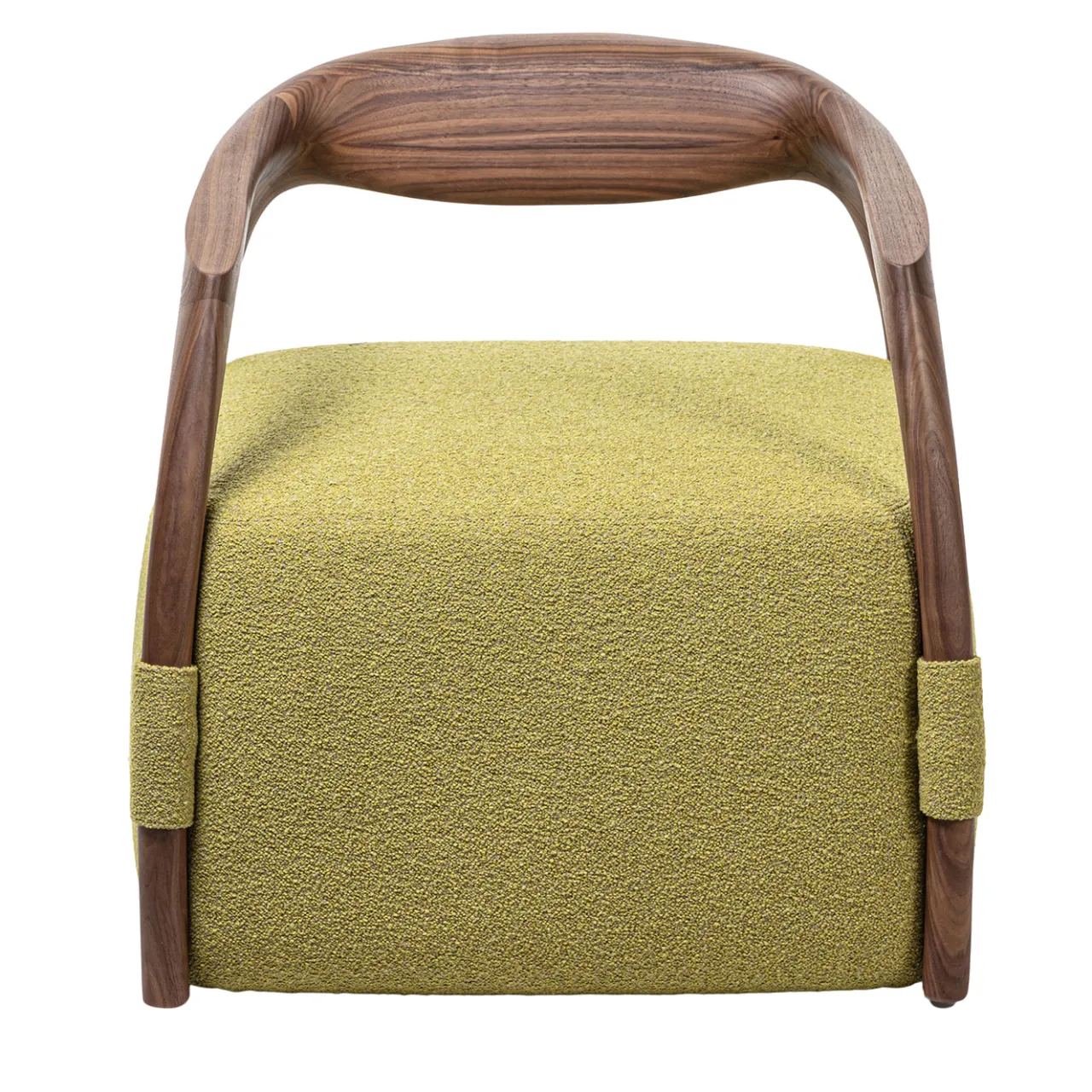 Durame Armchairs<Chassis Wood Frame and Green Fabric Armchair