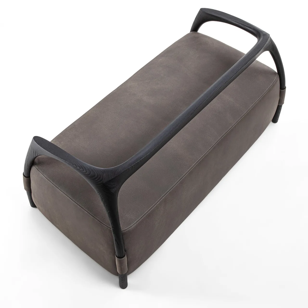 Durame Sofas<Chassis Wood Frame and Gray Leather Sofa