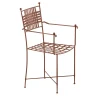 Dante Negro Outdoor Chairs & Stools<Checkmate Brown Wrought Iron Chair With Armrests