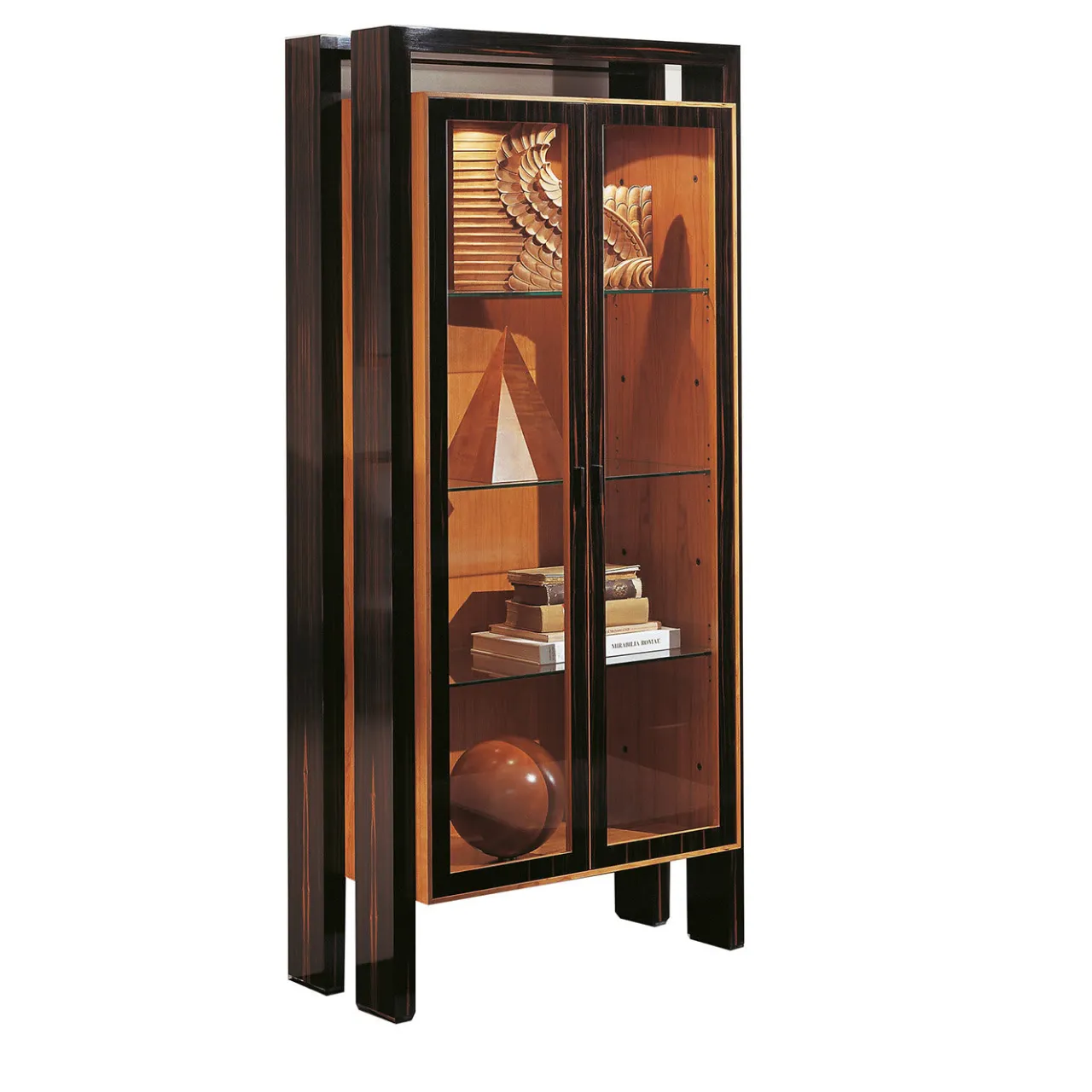 Annibale Colombo Cabinets<Cherry and Ebony 2-Door Cabinet