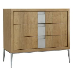 LCI_DECORA Dressers<Cherry Wood & Chromed Patinated Metal Dresser